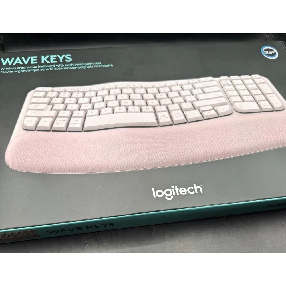 Logitech Wave Keys Wireless Ergonomic Keyboard - Rose